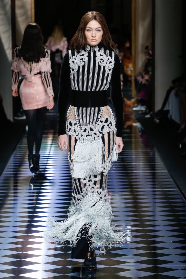 balmain tassel dress